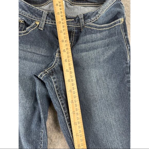 Mudd Jeans Youth Sz 5 Blue Denim Dark Wash Cotton Stretch Flared-Leg 5-Pockets - Picture 6 of 6